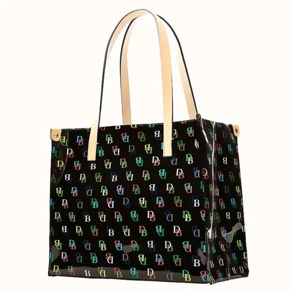 Dooney & Burke Stylish Black Multicolor Shopper Bag - Picture 5 of 5